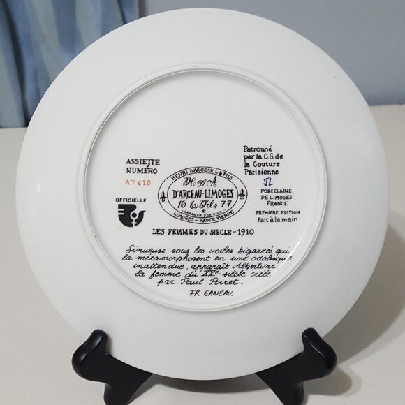 D'Arceau Limoges Albertine LaFemme Liane de Paul Poiret 1910 Porcelain 8.5" C - Picture 2 of 4